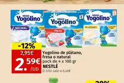 Maskom Supermercados NESTLÉ Yogolino de plátano, fresa o natural oferta