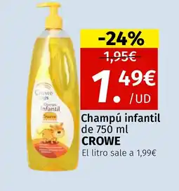 Maskom Supermercados CROWE Champú infantil oferta