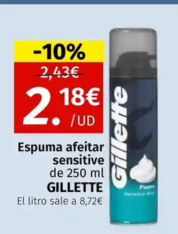 Maskom Supermercados GILLETTE Espuma afeitar sensitive oferta