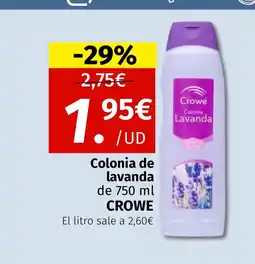 Maskom Supermercados CROWE Colonia de lavanda oferta