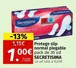 Maskom Supermercados SECRETISIMA Protege slip normal plegable oferta