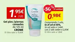 Maskom Supermercados CROWE Gel pies /piernas cansadas oferta