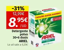 Maskom Supermercados ARIEL Detergente polvo 30+6 dosis oferta
