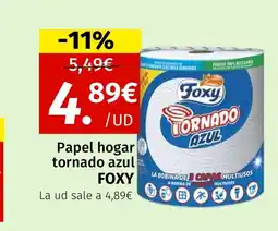 Maskom Supermercados FOXY Papel hogar tornado azul oferta