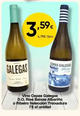 FROIZ CEPAS GALEGAS Vino D.O. Rías Baixas Albariño o Ribeiro Selección Treixadura oferta