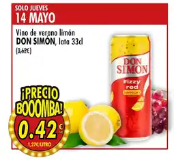 SPAR DON SIMON Vino de verano limón oferta