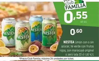 NESTEA Limón con o sin azúcar, té verde con frutos rojos, con maracuyá original o zero lata