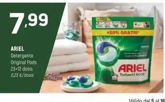 ARIEL Detergente Original Pods 23+12 dosis