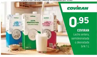 Coviran COVIRAN Leche entera, semidesnatada o desnatada oferta