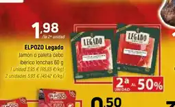 Coviran ELPOZO Legado Jamón o paleta cebo ibérico lonchas oferta
