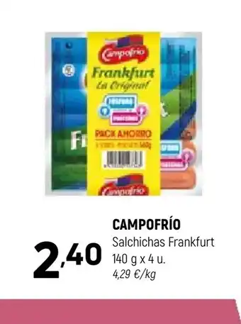 Coviran CAMPOFRÍO Salchichas Frankfurt oferta