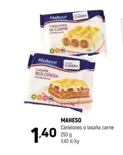 Coviran MAHESO Canelones o lasaña carne oferta