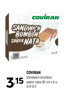 Coviran COVIRAN Sándwich bombón sabor nata oferta