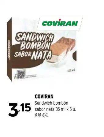Coviran COVIRAN Sándwich bombón sabor nata oferta