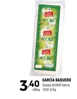 Coviran GARCÍA BAQUERO Queso Actibif barra oferta
