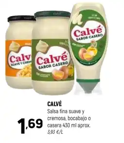 Coviran CALVÉ Salsa fina suave y cremosa, bocabajo o casera oferta