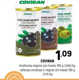Coviran COVIRAN Aceitunas negras con hueso oferta