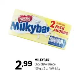 Coviran MILKYBAR Chocolate blanco oferta