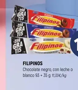 Coviran FILIPINOS Chocolate negro, con leche o blanco oferta