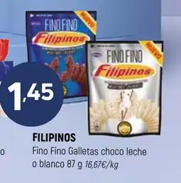 Coviran FILIPINOS Fino Fino Galletas choco leche o blanco oferta