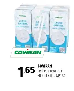 Coviran COVIRAN Leche entera brik oferta