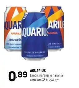 Coviran AQUARIUS Limón, naranja o naranja zero lata oferta