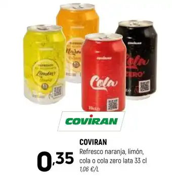 Coviran COVIRAN Refresco naranja, limón, cola o cola zero lata oferta