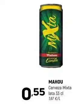 Coviran MAHOU Cerveza Mixta lata oferta