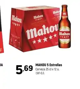 Coviran MAHOU 5 Estrellas Cerveza oferta