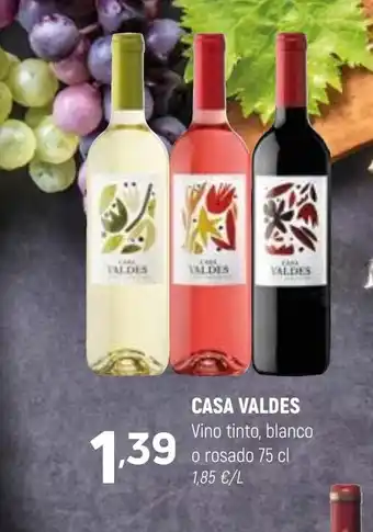 Coviran CASA VALDES Vino tinto, blanco o rosado oferta