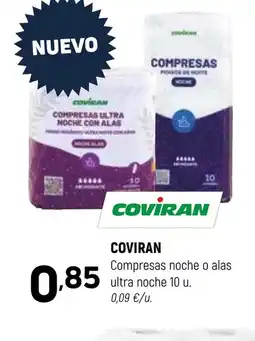 Coviran COVIRAN Compresas noche o alas ultra noche oferta