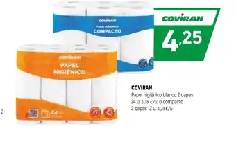 Coviran COVIRAN Papel higiénico blanco 2 capas oferta