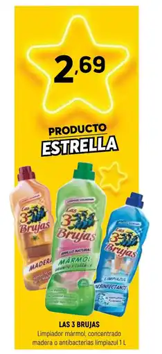 Coviran LAS 3 BRUJAS Limpiador mármol, concentrado madera o antibacterias limpiazul oferta