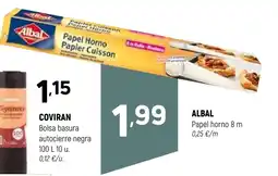 Coviran ALBAL Papel horno 8 m oferta