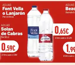 Coviran FONT VELLA O LANJARÓN Aguas oferta