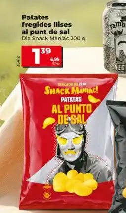 Dia DIA SNACK MANIAC Patates fregides Ilises al punt de sal oferta