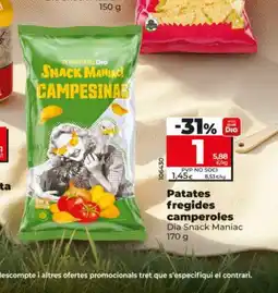 Dia DIA SNACK MANIAC Patates fregides camperoles oferta