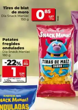 Dia DIA SNACK MANIAC Tires de blat de moro oferta