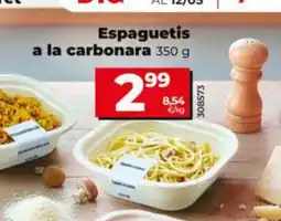 Dia Espaguetis a la carbonara oferta
