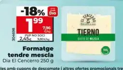 Dia DIA EL CENCERRO Formatge tendre mescla oferta