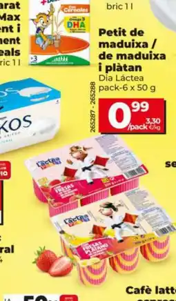 Dia DIA LÁCTEA Petit de maduixa / de maduixa i plàtan oferta