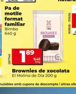 Dia EL MOLINO DE DIA Brownies de xocolata oferta