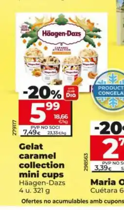Dia HÄAGEN-DAZS Gelat caramel collection mini cups oferta