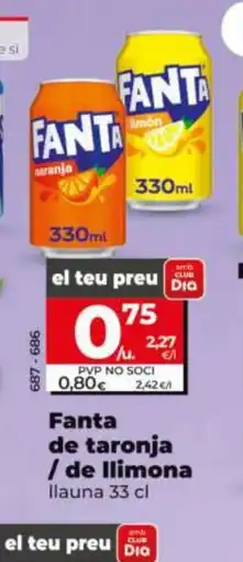 Dia FANTA de taronja / de llimona oferta