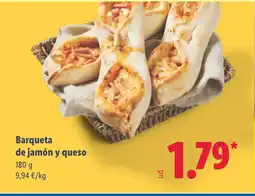 Lidl Barqueta de jamón y queso oferta