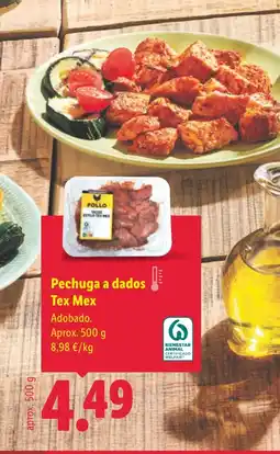 Lidl Pechuga a dados Tex Mex oferta