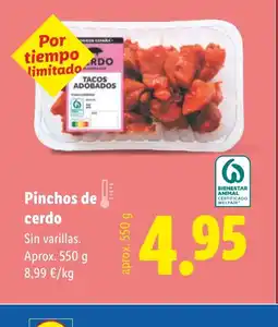 Lidl Pinchos de cerdo oferta