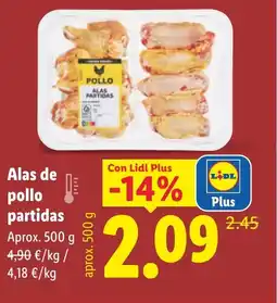 Lidl Alas de pollo partidas oferta