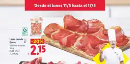 Lidl Lomo curado Duroc oferta
