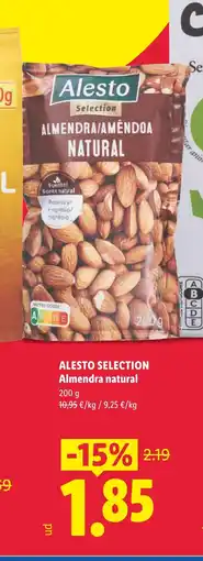 Lidl ALESTO SELECTION Almendra natural oferta
